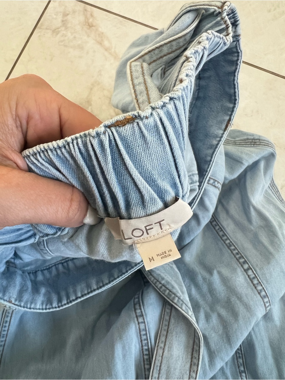 The Loft Denim Tie Skirt Size Medium - Picture 3 of 5
